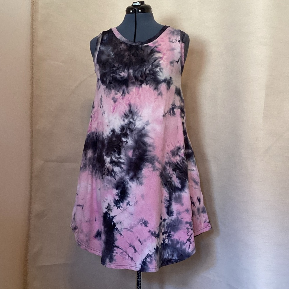 Sleeveless Tie-Dye Swing Dress or Swimsuit Cover up
